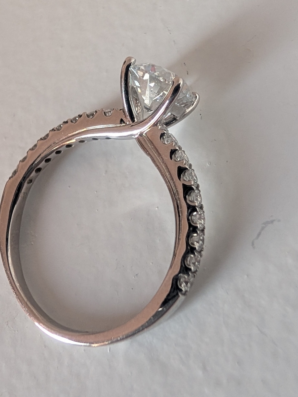 NEW Kay Jewelers 14k White Gold 1.02ctw Lab Created Diamond engagement ring Sz 6 - Picture 6 of 14